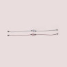 Pulsera  - Cruz Flores rosa