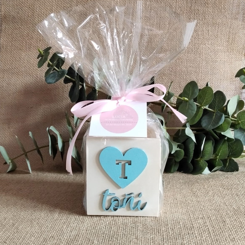 Portalápices - Corazón con inicial y nombre