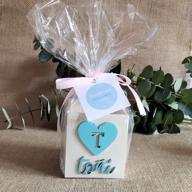 Portalápices - Corazón con inicial y nombre