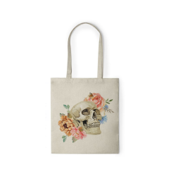 Bolsa - Calavera con Flores